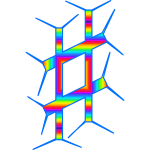 Accidental sharp snowflake rainbow color